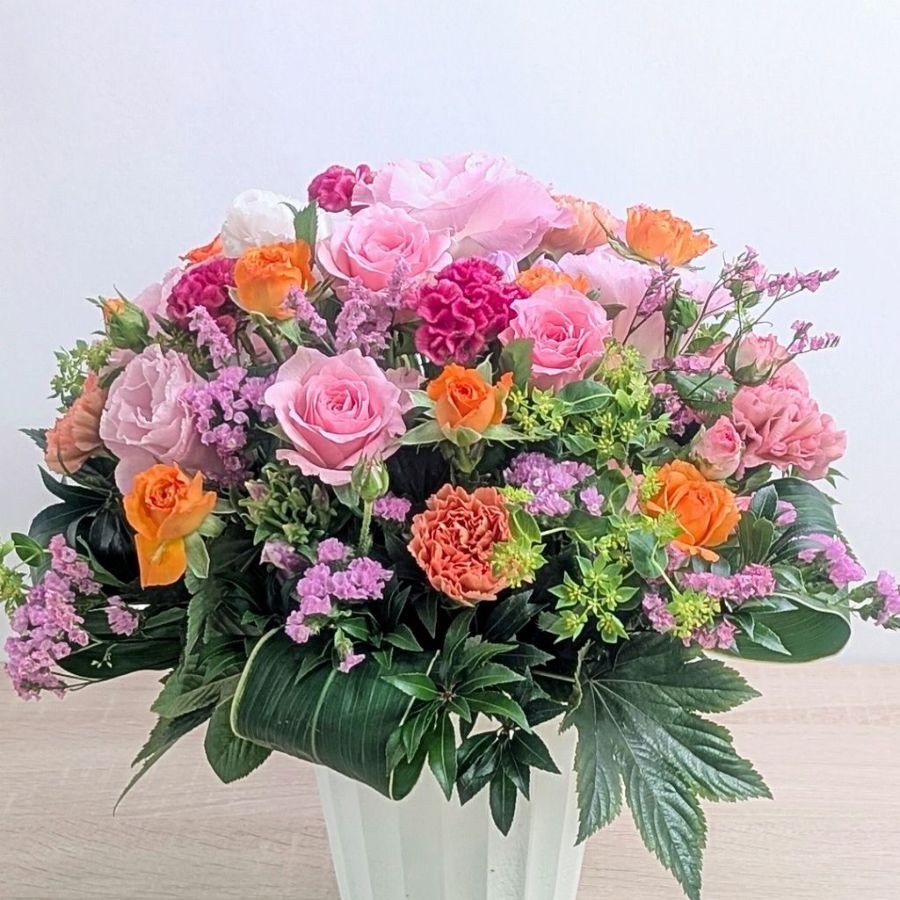 90歳 卒寿祝いの花｜誕生日プレゼントに｜父母・おじいちゃん・男性におすすめ｜アレンジメント「キャンディ」人気の MSサイズ